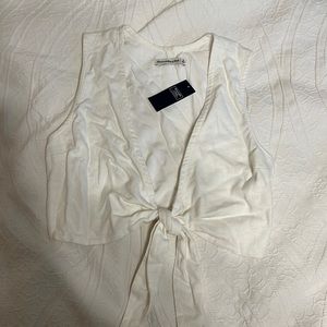 Small white tie top - tags on Abercrombie
